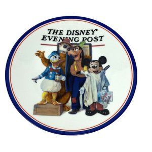 Disney Gallery Plate Saturday Evening Post Barbershop Quartet Mickey Mouse Walt